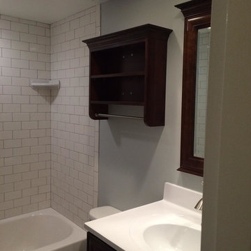 Guest Bathroom - Brown and White
