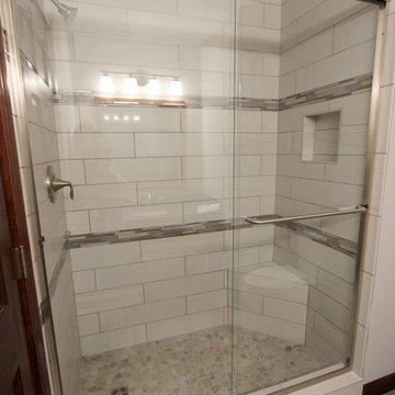 Guest Bathroom Updates with Tiled Shower ~ Medina, OH