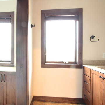 Guest Bathroom with Knotty Alder Cabinets and Maximum Storage