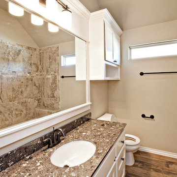 Guest Bathroom with Marble Counters