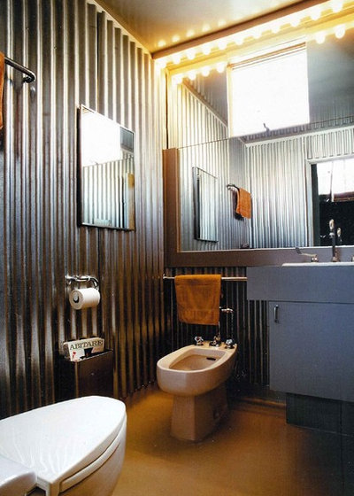 Industrial Bathroom by Glenn Robert Lym Architect