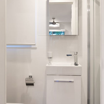 Half Bathroom featuring the Cooper 18-inch Vanity in White