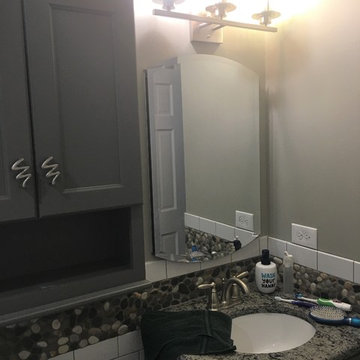 Hall Bath Remodel with Pebbles