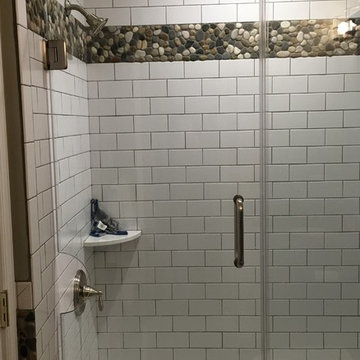 Hall Bath Remodel with Pebbles
