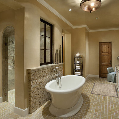 Example of a trendy freestanding bathtub design in Phoenix
