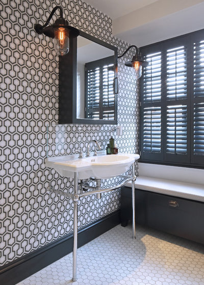 Transitional Bathroom by Geraldine Morley Interior Design Ltd