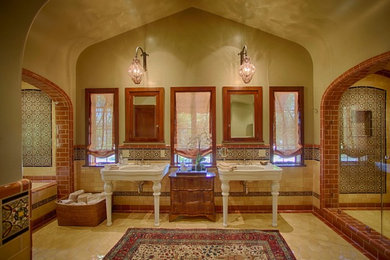 Tuscan bathroom photo in Los Angeles