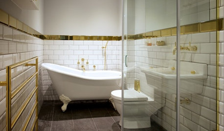 Room of the Week: A Brighton Bathroom With Warm Gold Accents