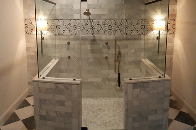 Example of a classic alcove shower design in Other