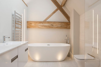 Design ideas for a farmhouse bathroom in West Midlands.