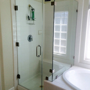 Heavy Glass Shower Enclosure - Brentwood, CA