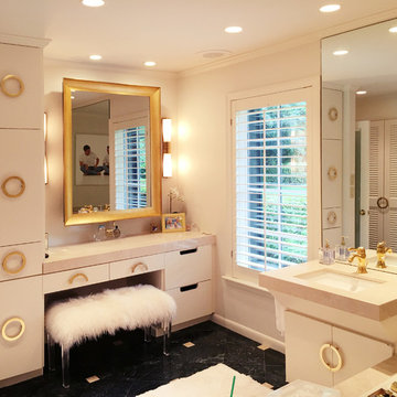 Her Master Bath Gets Some Glam