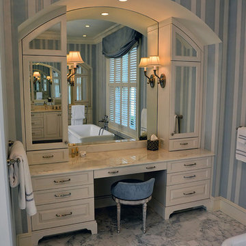 Her Master Bathroom Vanity Cabinet & Mirrors