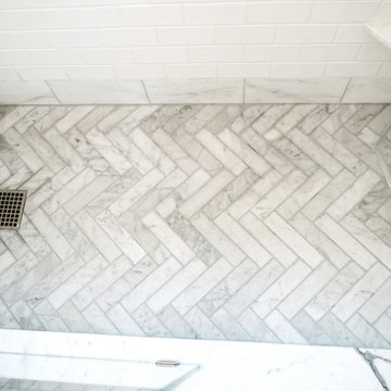 Herringbone Shower Floor