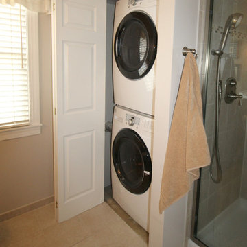Hidden Washer & Dryer Guest Bath - Silver Spring, MD
