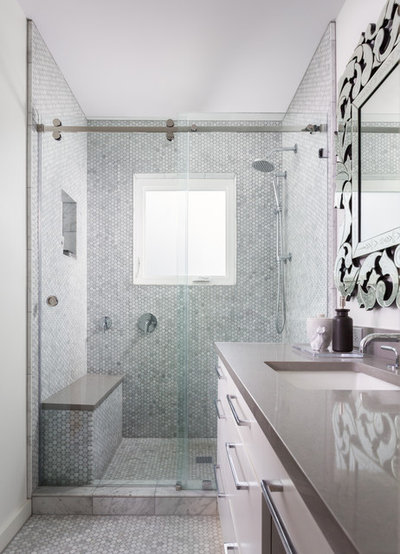 Transitional Bathroom by Studio Tupelo Modern Interiors