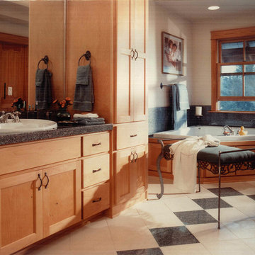 75 Rustic Linoleum Floor Bathroom Ideas You'll Love - September, 2024 ...