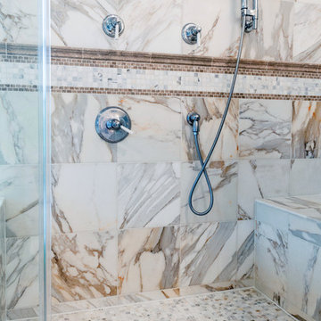 Historic Home Marble Master Bathroom & Walk-in Closet Renovation