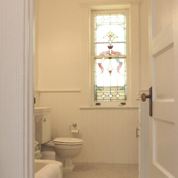 Historic Townhouse Stained Glass Bathroom