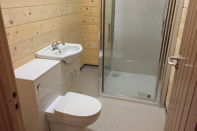 Design ideas for a rustic bathroom in Cornwall.