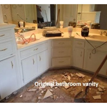 Houston contemporary en suite bathroom remodel - white and black