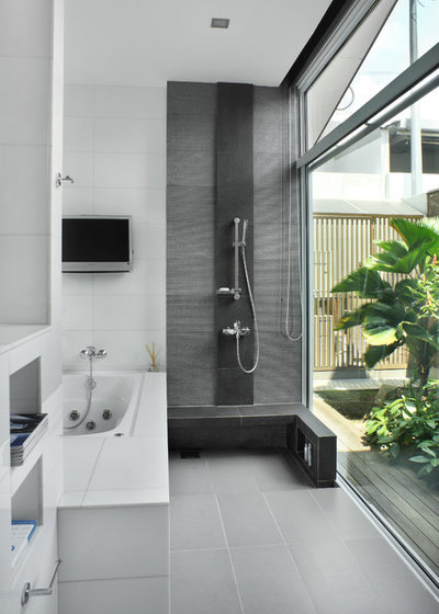 Modern Bathroom by Design Point Interiors Pte Ltd