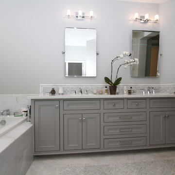 75 Marble Tile Tub/Shower Combo Ideas You'll Love - December, 2022 | Houzz