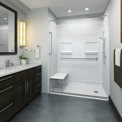 Bathroom - large industrial bathroom idea