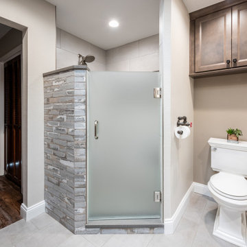 Industrial Inspired Master Bathroom