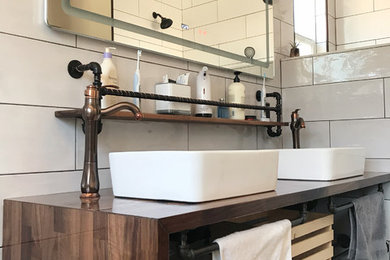 Inspiration for an industrial bathroom remodel in San Francisco