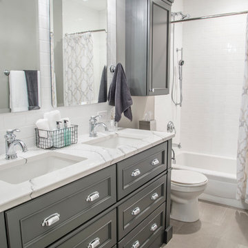 Industrial Styled Hall Bathroom - Gurnee, IL