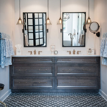 Industrial with a twist Master Bathroom