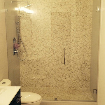 Inline Frameless Glass Shower / Tub Conversion, Vancouver Shower Glass Professio