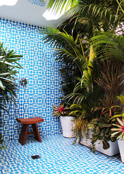 Tropical Bathroom by Marcia Prentice Photography