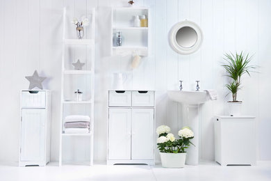 This is an example of a scandi bathroom in Sussex.