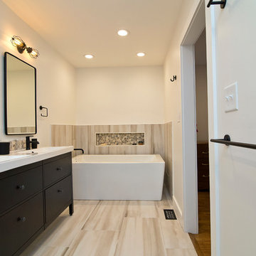 Inviting Industrial Master Bath