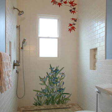 Iris and Maple Shower Tiles