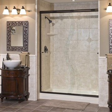 Italian Wall Panels with Double Vanity & Bathtub to Shower Conversion (Wall Colo