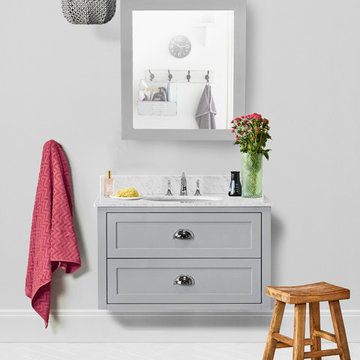 Ivory 36-inch Bathroom Vanity in Hampton Gray