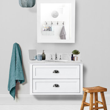 Ivory 36-inch Bathroom Vanity in White