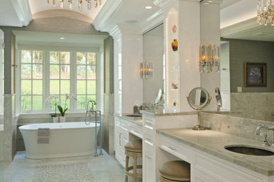 Inspiration for a french country bathroom remodel in Baltimore