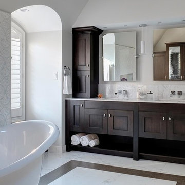 Karin Ross Designs creates elegant master bathrooms