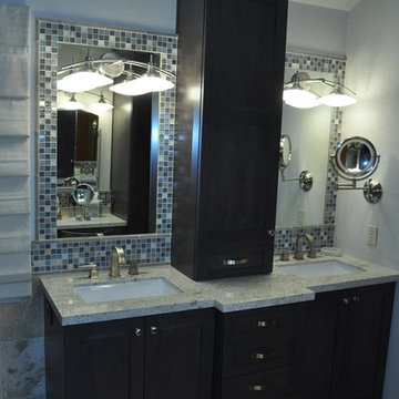 Kashmir White Granite Double Vanity Top with Eased Edge