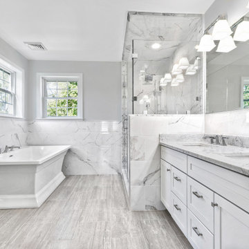75 Gray Tile Bathroom Ideas You Ll Love, Grey Floor Tile Bathroom Ideas