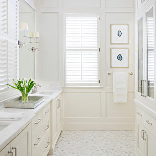 75+ Maritime Badezimmer mit beigen Schränken Ideen & Bilder - August