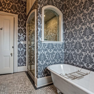 75+ Bäder mit weißen Schränken und Zink-Waschbecken/Waschtisch Ideen