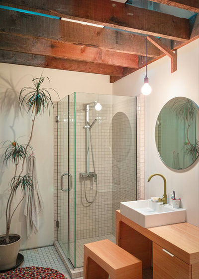 Industrial Bathroom by MCAS - Max Capocaccia Architecture Studio