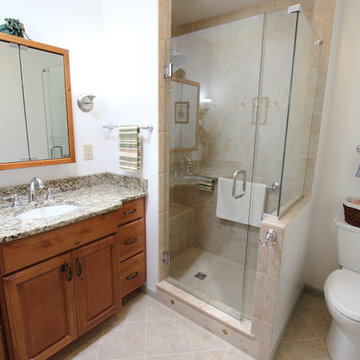 Knotty Alder Vanity with Tile Shower ~ Stow, OH