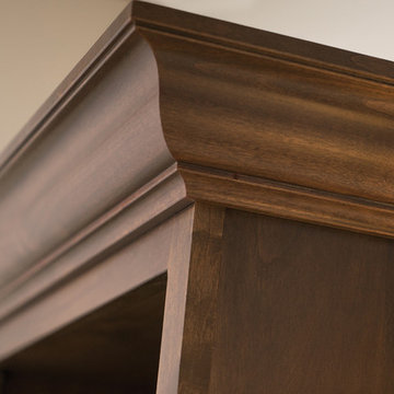 Knotty and Nice Master Bathroom for Two: Cabinetry Crown Molding Close Up Detail