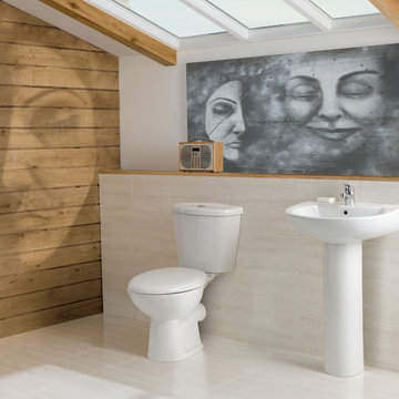 Kozi 1700 Cloakroom Suite With C/C WC & 545mm Basin & Full Pedestal